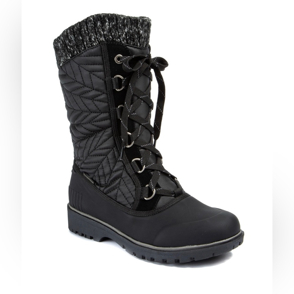 BareTraps Stark Waterproof Black Winter Boots Women's Size 6